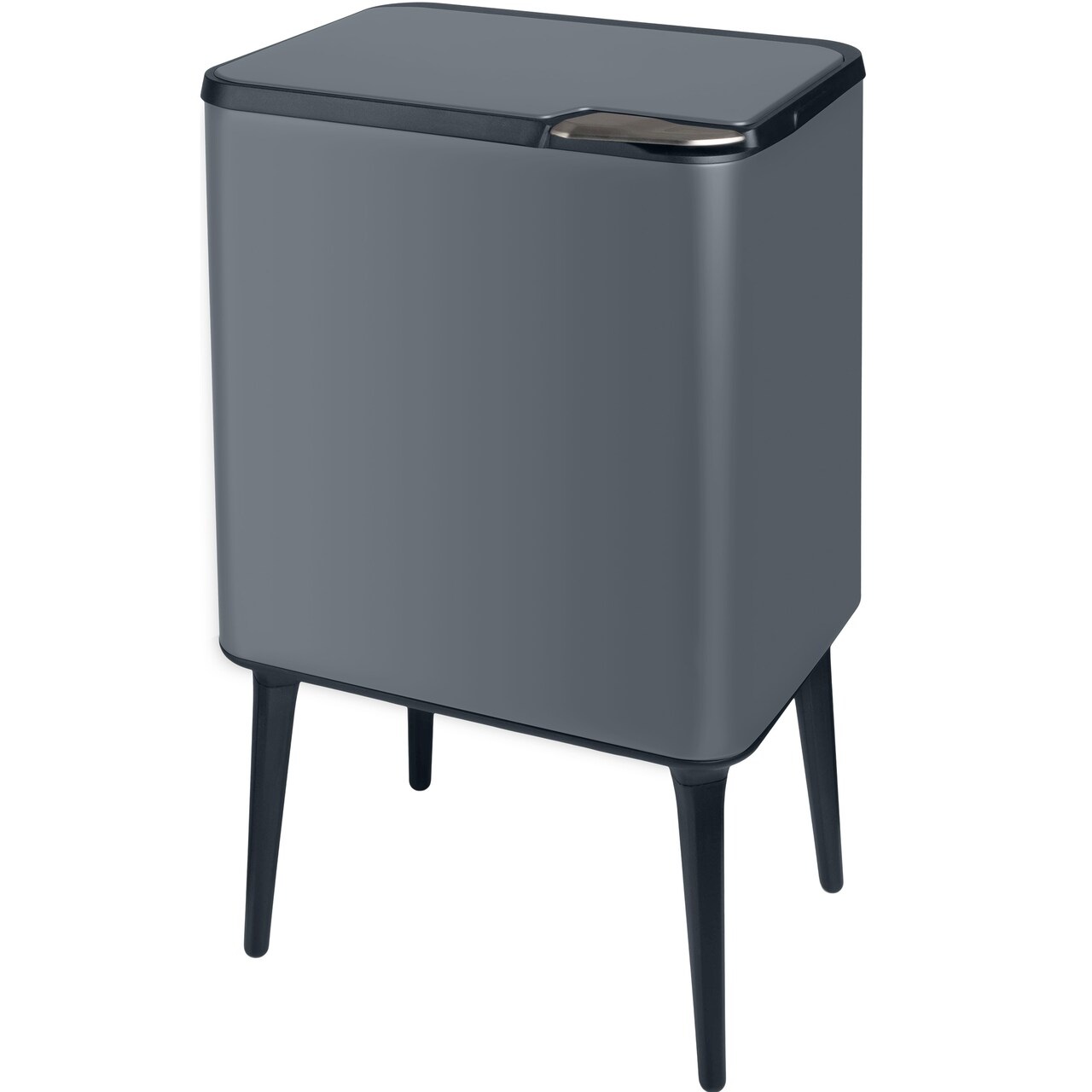 Home-Complete 8.7 Gallon Kitchen Trash Can With Lid Removable Legs Compost Bin